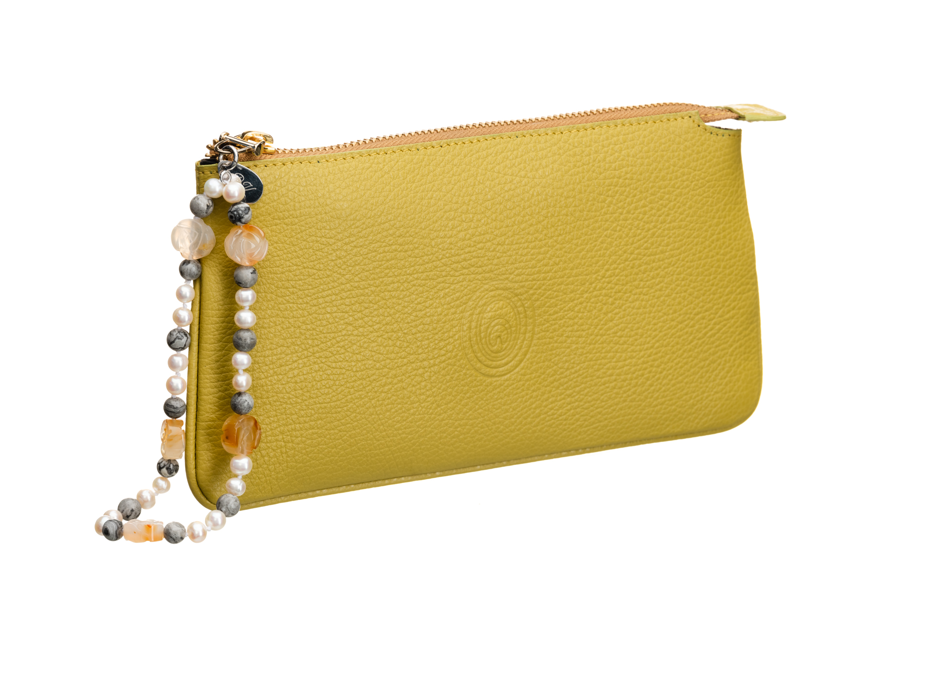 pavoni vaganti pochette peacock cedro semi precious stones 1