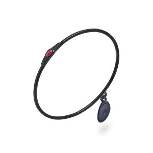 peacock bracelet ruby black finish