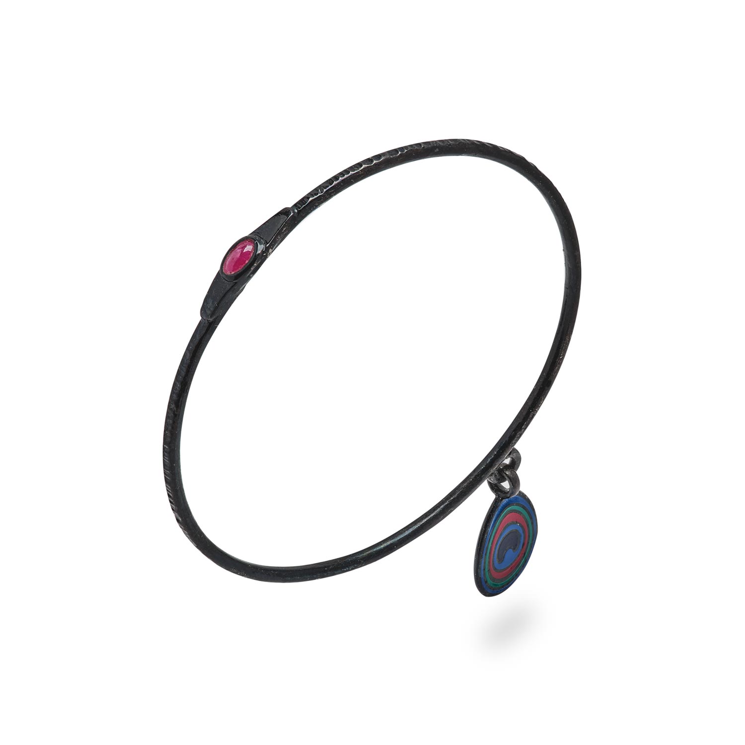 peacock bracelet ruby black finish peacock bracelet ruby black finish